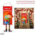 Miniatyrbillede 8 af 9: 1 STK Jule Veranda Dør Banner Julemand Snemand Glædelig Jul Hængende Flag Julepynt Til Boligindretning Navidad G04 christmas tree