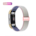 Miniatyrbillede 1 af 7: Rustfrit stål magnetisk Milanese Loop-rem til Fitbit Charge 2-rem Udskiftningsarmbånd til Fitbit Charge 3 4 urrem Colorful L--225mm--Charge 2