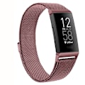 Miniatyrbilde 1 av 11: Magnetisk Milanese-reim i metall for Fitbit Charge 4 3, erstatningsarmbånd for Fitbit Charge 3 SE, reim for menn og kvinner Wine Red Size L