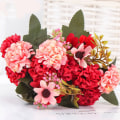 Miniatyrbillede 4 af 11: 15 blomsterhoved silkehortensia kunstig blomst hvide bryllupsblomster lille buket falsk blomst fest DIY dekoration B9
