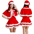 Pikkukuva 10 / 11: Jouluasu Seksikäs Nainen Halkio Cosplay Valkoinen Sametti Fleece Huivit Syvä Kiiltävä Body Lumityttö Asu Vuoden Mekko H1