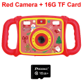 Miniatyrbilde 11 av 11: Videokamera leketøy for barn, digitalkamera for barn, fotokamera, barnekamera, jenteleke, barnebursdags- og julegave til jente og gutt Red Camera 8G Card