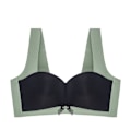 Miniatyrbild 2 av 4: Flarixa Latex Underkläder Sömlösa Plus Size Damunderkläder Osynlig Push Up Sport-BH Utan Byglar Låg Skärning Sexiga Underkläder 5XL Green M