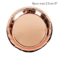 Miniatyrbillede 7 af 11: Rose Gold Party Engangsservice Tallerken Nummer Ballon Pige Fødselsdagsfest Bryllupsdekoration Voksen Fejring Baby Shower Dekoration 8pcs 9inch plate2