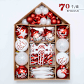 Pikkukuva 1 / 6: Yinhao Joulupallo Joulutarvikkeet Joulukuusen Koristeet Riipusripustin Red and White