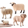 Miniatyrbild 1 av 8: Simulerad Zoo Får Modell Bondgårdsdjur Actionfigur Barn Dockor Leksak Söt Får Figurin Samlarleksaker Gåva Heminredning 3pcs/set