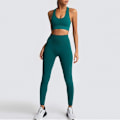 Pikkukuva 7 / 11: Jooga-asu Urheiluvaatteet Fitness-asu Urheiluliivit Leggingsit 2-osaiset Setit Joogaan Naisille qianlan S