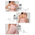 Miniatyrbild 2 av 11: Yoga Set Träningskläder Yoga Leggings och BH för Kvinnor 3 pcs sets pink2 L