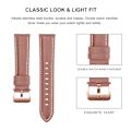 Miniatyrbillede 10 af 11: 20 mm 22 mm Moderigtig Læder Urrem til Samsung Galaxy Watch Active 2 40 mm 44 mm Udskiftningsarmbånd Elegant Armlænke 4 Gray Active 2 40mm 44mm