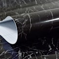 Pikkukuva 1 / 5: Itseliimautuva, vedenpitävä ja irrotettava vinyylitapetti Marble Jazz Black 40cm x 1m Marble Jazz Black 40cm x 1m