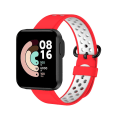 Pikkukuva 7 / 11: Korvaava urheiluranneke XiaoMi Mi Watch Lite -kellolle, silikoninen hengittävä ranneke Mi Watch Lite -kellolle, rannekoru White and Red