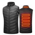 Miniatyrbillede 2 af 11: Herre USB Infrarød 11 Varmeområder Vest Jakke Herre Vinter Elektrisk Opvarmet Vest Veste Til Sport Vandring Oversized 5XL 11 areas black 4XL