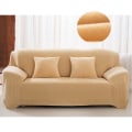 Miniatyrbild 2 av 11: Plysch Sofföverdrag Stretch Enfärgat Tjockt Överdrag Sofföverdrag för Vardagsrum Husdjur Stolsöverdrag Dynöverdrag Soffhandduk 1 st Red 3-seater 190-230cm