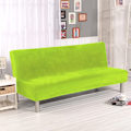 Miniatyrbilde 8 av 11: Plysjstoff Fold Armløs Sovesofa Trekk Sammenleggbart setetrekk Tykkere trekk Benk Sofabeskyttelse Elastisk Futon Trekk vinter Cream L Size
