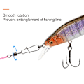 Miniatyrbilde 3 av 11: Fishhook 50 stk. Gjeddefiske Tilbehør Koblingsstift Lager Rullende Svivel Rustfritt Stål Snap Fiskekrok Lokkesvivler Utstyr Size1 41mm 30kg