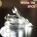 Miniatyrbilde 7 av 11: 3 stk. Stjernefylt Romantisk LED Gardinlys for Juletre/gave/Hjem/Girlander/Dekorasjon Warm white 3M-3PCS