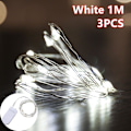 Miniatyrbillede 7 af 11: 3 STK Stjerneklart Romantisk LED Gardinlys til Juletræ/gave/Hjem/Guirlande/Dekoration Multicolor 1M-3PCS