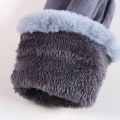 Miniatyrbilde 2 av 9: Dame Vinterhansker Varme Skjerm Dame Pels Hansker Full Finger Votter Hanske Kjøring Vindtett Gants Hiver Femme Guantes Blue One Size