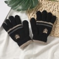 Miniatyrbild 7 av 11: Barnhandskar Vinter Fullfingerhandskar Stickade Mjuka Barnvantar 5-10 År Pojkar Flickor Handskar Tjocka Håll Värmen Hösthandske E(5-10 years)