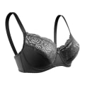 Miniatyrbilde 5 av 7: Queenral Fransk Justerbar Undertøy Liten Bryst Samle Tynn Spile Blonde Dame-BH Navy blue 40/90C