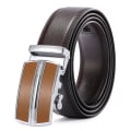 Miniatyrbild 7 av 10: Spänne Två-Lagers Presentbälte Mode Unga Människor Byxbälte Herr Äkta Läder White brushed chrome buckle 110~125