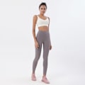 Miniatyrbilde 6 av 11: Yoga Sett Sportsdrakt Dame Loungewear Crop Topper Og Leggings Dark Gray S