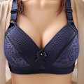 Miniatyrbild 2 av 5: Push Up BH för Kvinnor Sexiga Underkläder Spets Blommig Broderi Behå Underkläder Sömlös Trådlös Bralette Soutien Gorge Wine red 38/85C