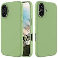Miniatyrbild 1 av 5: Kompatibelt Skal för iPhone 16, Flytande Silikon, Mjukt Foder, Stötsäkert Telefonskydd LightGreen