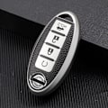 Pikkukuva 1 / 11: Nahkainen TPU-auton avaimenperäkotelo Nissan Leaf Micra Qashqai J11 J10 X Trail T32 Versa Note Patrol -avaimenperäkotelon lisävarusteille 4 - 2 Silver