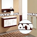 Miniatyrbillede 5 af 5: Selvklæbende, 3D Blomster/geometrisk Design - PVC Vandtæt, Borderline Tapet WB08 08 WB08 08