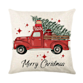 Miniatyrbild 2 av 11: Merry Christmas Kuddfodral 45x45cm Prydnadskudde Vinter Juldekorationer för Hem Träd Hjort Soffa Kuddfodral 0