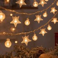 Miniatyrbilde 1 av 11: Juletre Snøfnugg LED Lyslenke Banner Juledekorasjon 2023 for Hjem Navidad Juletre Dekor Eventyrlys Anheng style 5 1.5M 10LED