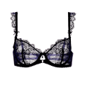 Miniatyrbilde 1 av 7: Undertøy Varsbaby Sexy Uforet Balconette Demi-Cup Bøyle BH med Blonde Blue 34D