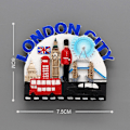 Pikkukuva 6 / 10: Lontoon matkamuisto magneettiset 3D jääkaappimagneetit Brittisotilasbussi London Bridge jääkaappimagneetit Maailman turismimatkamuistolahjat London city 2