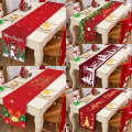 Miniatyrbillede 2 af 11: Juledug Bordløber Glædelig Jul Dekorationer 2023 Til Hjemmet Dug Navidad Noel Kerst Xmas Gaver Nytår 2024 Natal polyester 44 as picture