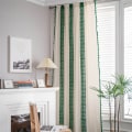 Miniatyrbillede 7 af 9: Amerikansk hæklet gitter patchwork gardin tryk solskærm perforeret frit stue soveværelse køkken krog vinduesgardin Hook W150CMxH220CM 1PC