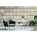 Miniatyrbillede 2 af 2: Stag Frames Tapet Dyreprint Fasan Blomster Beige Grå Holden