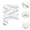 Miniatyrbilde 3 av 5: 10 Stykker Tykk Marmor Tapet PVC Vanntett for Kjøkken Bad Vaskerom 10cmx10cmx10stk 20cmx20cmx10stk 20cmx20cmx10pcs