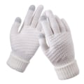 Miniatyrbilde 6 av 11: Dame Vinter Touch Screen Hansker Tykke Varme Strikkede Stretch Hansker Imitert Ull Full Finger Utendørs Skihansker Khaki One Size