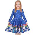 Pikkukuva 4 / 5: Lasten Mekko Joulupuvut Tyttöjen Printti Prinsessamekko Green 120cm