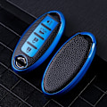 Pikkukuva 1 / 11: Nahkainen TPU-auton avaimenperäkotelo Nissan Leaf Micra Qashqai J11 J10 X Trail T32 Versa Note Patrol -avaimenperäkotelon lisävarusteille 4 - 1 Blue