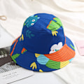 Miniatyrbild 4 av 11: Baby Bucket Hatt Barn Sommarhattar för Pojkar Dinosaurie Tryck Panama Hatt Barn Fiskarhattar Flickor Strandhatt Casquette Dinosaur 1 One Size(47-50cm)