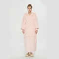 Miniatyrbild 7 av 11: Lazy Blanket-tröja med huva, dubbla lager, filttröja för kvinnor, skydd mot kyla under höst och vinter, termiska pyjamas Rose Red-Long