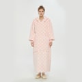 Pikkukuva 6 / 11: Hupullinen Lazy Blanket -villapaita, kaksikerroksinen peittopusero naisille, suojaa kylmältä syksyllä ja talvella, lämpöpyjama Leopard print-Long