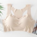 Pikkukuva 3 / 5: Seksikkäät syvään uurretut V-liivit naisille, langattomat rintaliivit, push-up-pehmustetut bralettet, saumattomat mukavat alusvaatteet, Femme Pink M