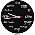 Miniatyrbild 3 av 5: Matematisk klocka - Akryl väggklocka Matematisk Modern Design Hemmakontor Dekoration Tillbehör Svart