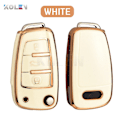 Pikkukuva 8 / 10: Muoti TPU Auton Avaimen Kääntökotelo Kuori A1 A3 8P 8L A4 A5 B6 B7 A6 A7 C5 C6 4F Q3 Q5 Q7 Q8 TT S3 S4 S6 RS Gray only case