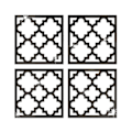 Pikkukuva 1 / 5: 4 kpl/setti Geometrinen peili seinätarra Irrotettava itseliimautuva koti toimisto olohuone makuuhuone keittiö kaappi ontto koristeellinen tarra musta 15x15cm Black 15x15cm
