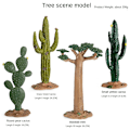 Miniatyrbillede 2 af 11: Mikro Landskab Plante Dekoration Simulation Kaktus Baobab Æbletræ Stenhave Sandbord Scene Dekoration Træmodel M-101 ancient tree