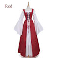 Pikkukuva 1 / 11: Keskiaikainen Punk-mekko Cosplay Halloween-asut Naiset Palatsi Karnevaali Juhlat Naamiaisasu Prinsessa Nainen Viktoriaaninen Vestido Robe Red 4XL